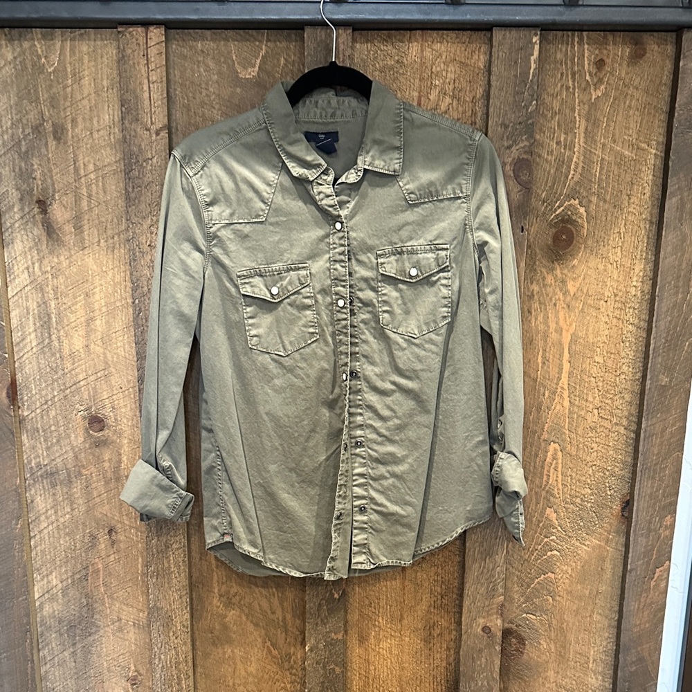 GAP Olive Button Down Shirt
